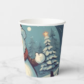 おもしろい雪だるま 紙コップ (裏面)