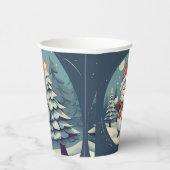 おもしろい雪だるま 紙コップ (右)