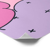 おもしろい雲。ヴィンテージ繰り返し ポスター (角)