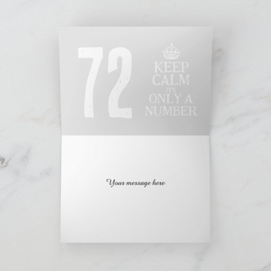 おもしろい静保誕生日カスタム72番目のミーム カード (内部)