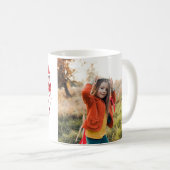 おもしろい非常に陽気なクリスマス小妖精や小人家族の休日の写真 コーヒーマグカップ (正面右)