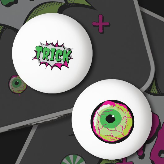 おもしろい面白いハロウィーン'Trick' with 'Zombie Eyeball 卓球ボール