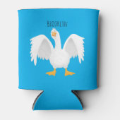 おもしろい面白い家庭向きグースパーソナライズされた 缶クーラー (正面)