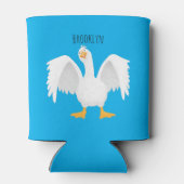 おもしろい面白い家庭向きグースパーソナライズされた 缶クーラー (裏面)