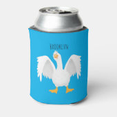 おもしろい面白い家庭向きグースパーソナライズされた 缶クーラー (缶裏面)