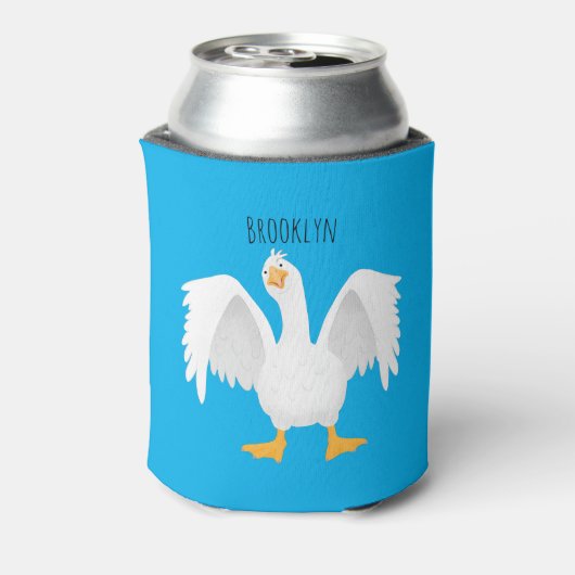 おもしろい面白い家庭向きグースパーソナライズされた 缶クーラー (缶裏面)