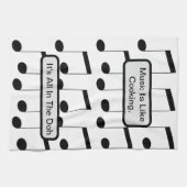 おもしろい音楽は料理と似ている、 キッチンタオル (横)