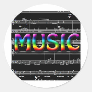 おもしろい音楽ステッカーおよびカード ラウンドシール