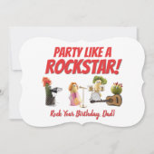 おもしろい音楽バースデーカードパパフードベージおもしろいカード (正面)