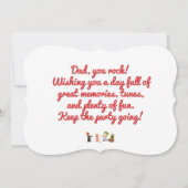 おもしろい音楽バースデーカードパパフードベージおもしろいカード (裏面)