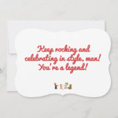 おもしろい音楽バースデーカードフレンド友だち食べ物プンヴェージ (裏面)