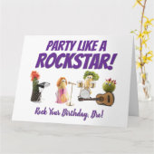 おもしろい音楽バースデーカードブラザーフードベおもしろいージ カード (黄色い花)