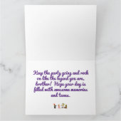 おもしろい音楽バースデーカードブラザーフードベおもしろいージ カード (内部)