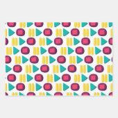 おもしろい音楽パターンパーティーの折り返し紙シート ラッピングペーパーシート (正面)