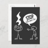 おもしろい音楽先生引用文レスト音符PUN ポストカード (正面/裏面)