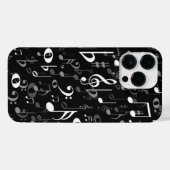 おもしろい音符ランダムパターン iPhoneケース (裏面横)