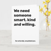 おもしろい頭が切れるの結婚提言 カード (黄色い花)