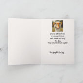 おもしろい頭が切れるグースグラス誕生日動物ユーモア カード (内部)