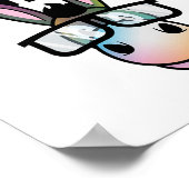 おもしろい頭が切れるロバ乗馬の恋人ギフト ポスター (角)