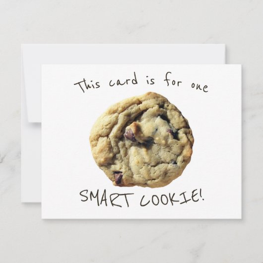 おもしろい頭が切れる先生の学生用Cookie カード (正面)