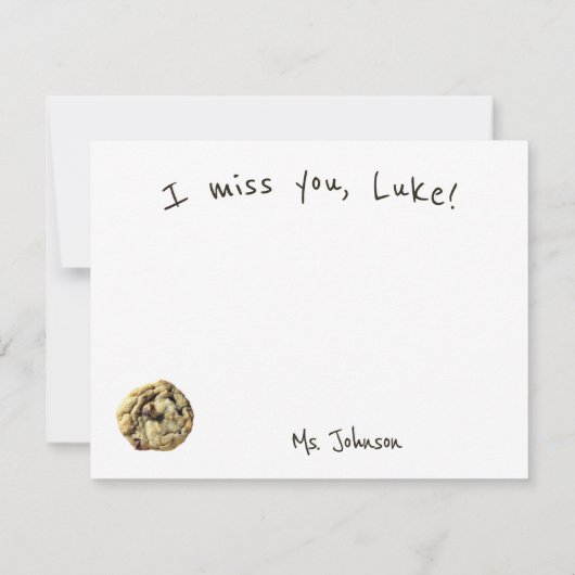 おもしろい頭が切れる先生の学生用Cookie カード (裏面)