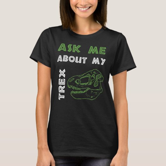 おもしろい頼Trex Mens Womens Kids Dにつクールいて Tシャツ (正面)