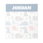 おもしろい顔かわいいドードル動物のパターン ノートパッド (正面)