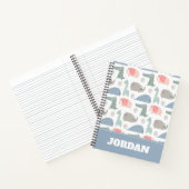 おもしろい顔かわいいドードル動物のパターン ノートブック (内部)