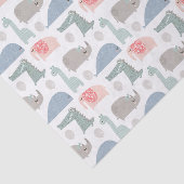 おもしろい顔かわいいドードル動物のパターン 薄葉紙 (詳細)