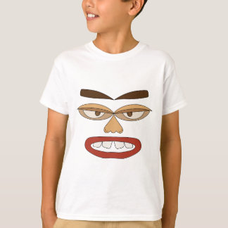 おもしろい顔のキッズTシャツ - 遊び心のある抽象的な顔 Tシャツ