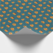 おもしろい顔のハロウィーン ラッピングペーパー (角)