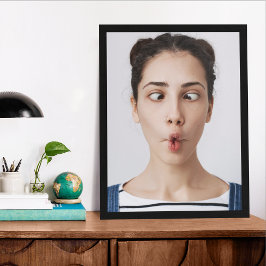 おもしろい顔の写真をアップロードしよう！ ポスター