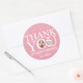 おもしろい顔の誕生日パ感謝していーティステッカー ラウンドシール (封筒)