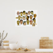 おもしろい顔の間抜け人 ポスター (キッチン)