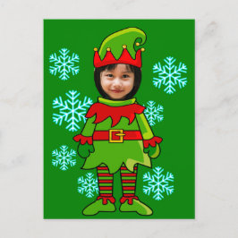 おもしろい顔イン穴小妖精や小人はがき ポストカード