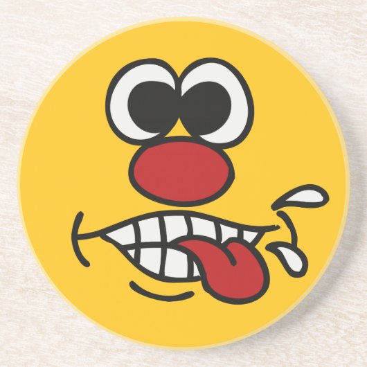 おもしろい顔カスタムコースター コースター (正面)