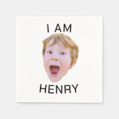 おもしろい顔カスタムナプキンス誕生日パーティマッチング スタンダードカクテルナプキン (正面)