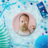 おもしろい顔カスタム写真 ペーパープレート (パーティー)