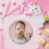 おもしろい顔カスタム写真 ペーパープレート (パーティー)