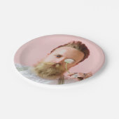 おもしろい顔カスタム写真 ペーパープレート (アングル)