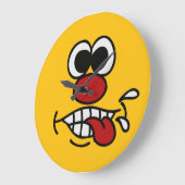 おもしろい顔カスタム壁時計 ラージ壁時計 (傾斜)