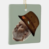 おもしろい顔グランドパ光魚釣りセラミックオーナメント セラミックオーナメント (右)