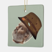 おもしろい顔グランドパ光魚釣りセラミックオーナメント セラミックオーナメント (左)