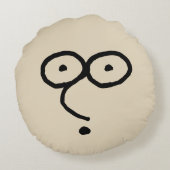おもしろい顔スケッチ ラウンドクッション (裏面)