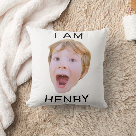 おもしろい顔ピロカスタムーズバースデーパーティーのマッチング クッション (ブランケット)