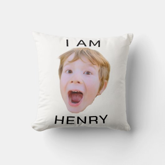 おもしろい顔ピロカスタムーズバースデーパーティーのマッチング クッション (正面)