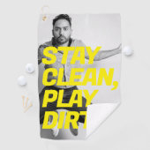 おもしろい顔フォトゴルフタオル ゴルフタオル (インサイチュ)