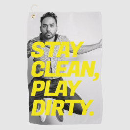 おもしろい顔フォトゴルフタオル ゴルフタオル