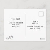 おもしろい顔フォトマン歩くドッグよくはしゃぐはがき ポストカード (裏面)