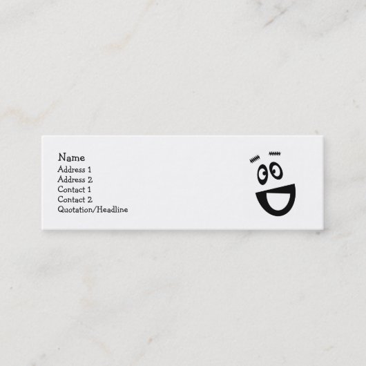 おもしろい顔プロファイルカード スキニー名刺 (正面)